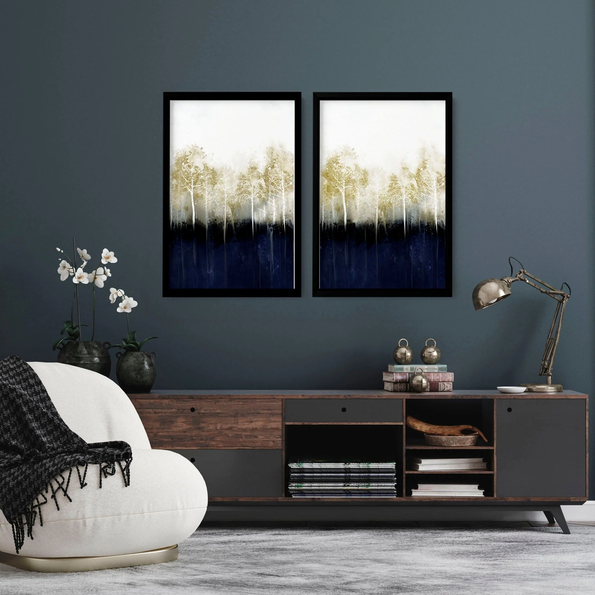 Scandinavian hallway ideas | Set of 2 framed wall art prints - Image 4