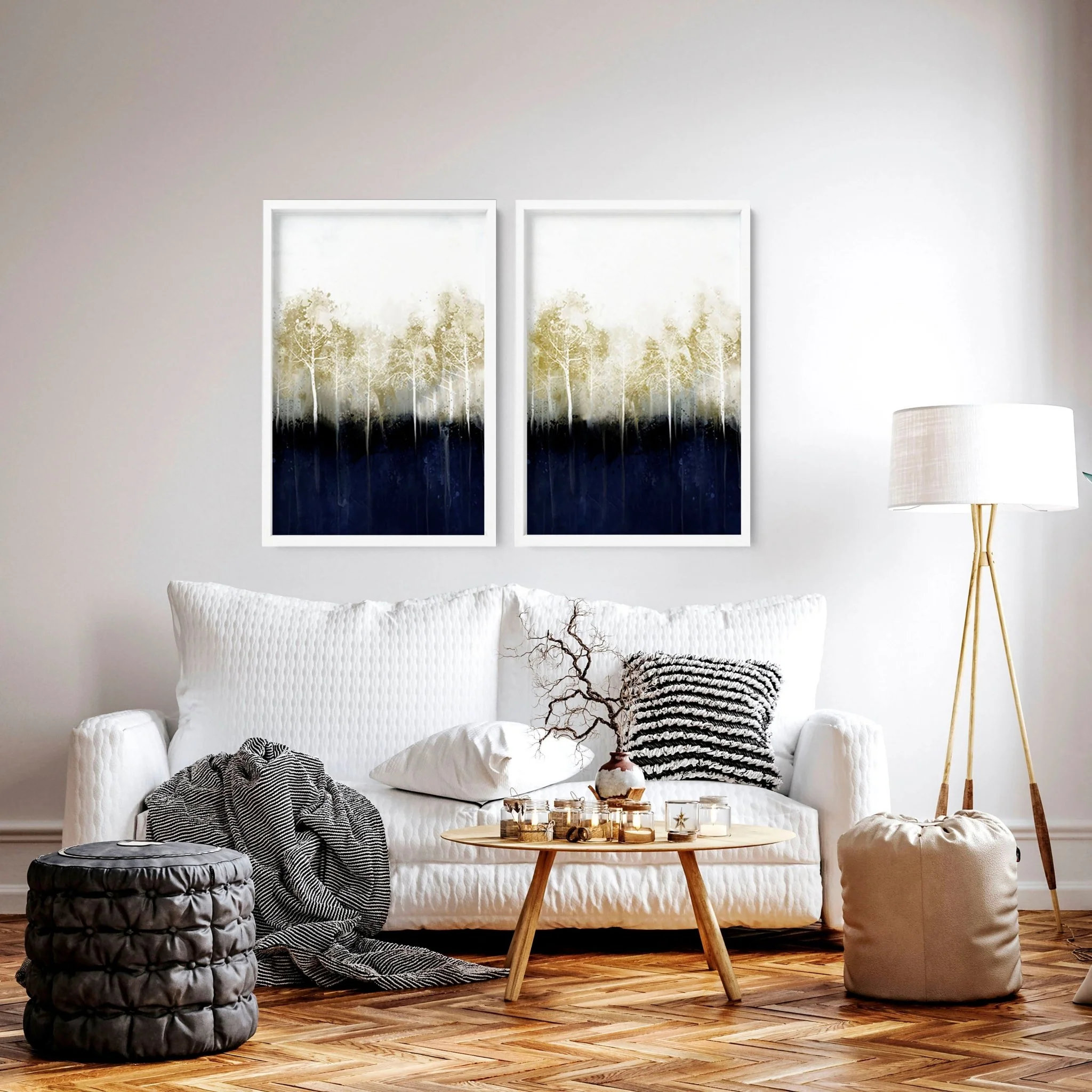 Scandinavian hallway ideas | Set of 2 framed wall art prints - Image 7