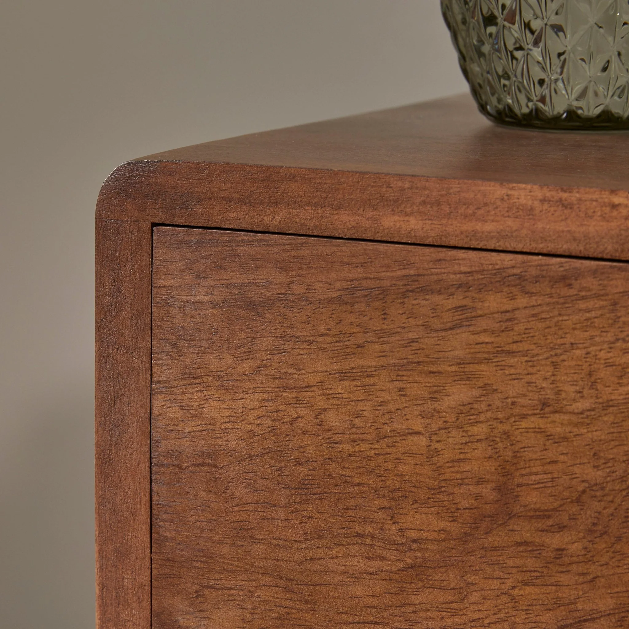 Scandinavian Walnut Logan Narrow Bedside Table - Image 5