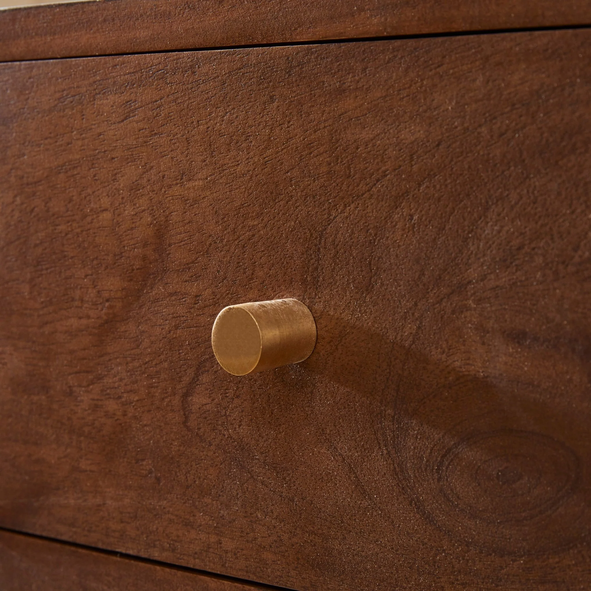 Scandinavian Walnut Logan Narrow Bedside Table - Image 6