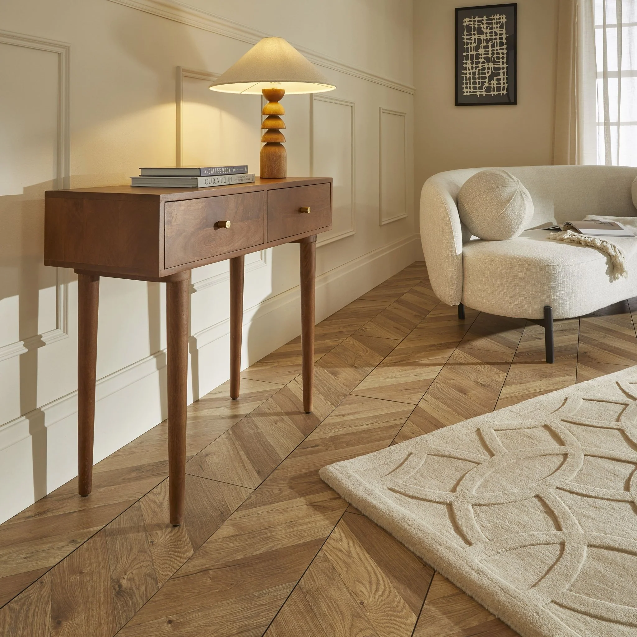 Scandinavian Walnut Oslo Console, Dressing Table, and Desk - Image 2