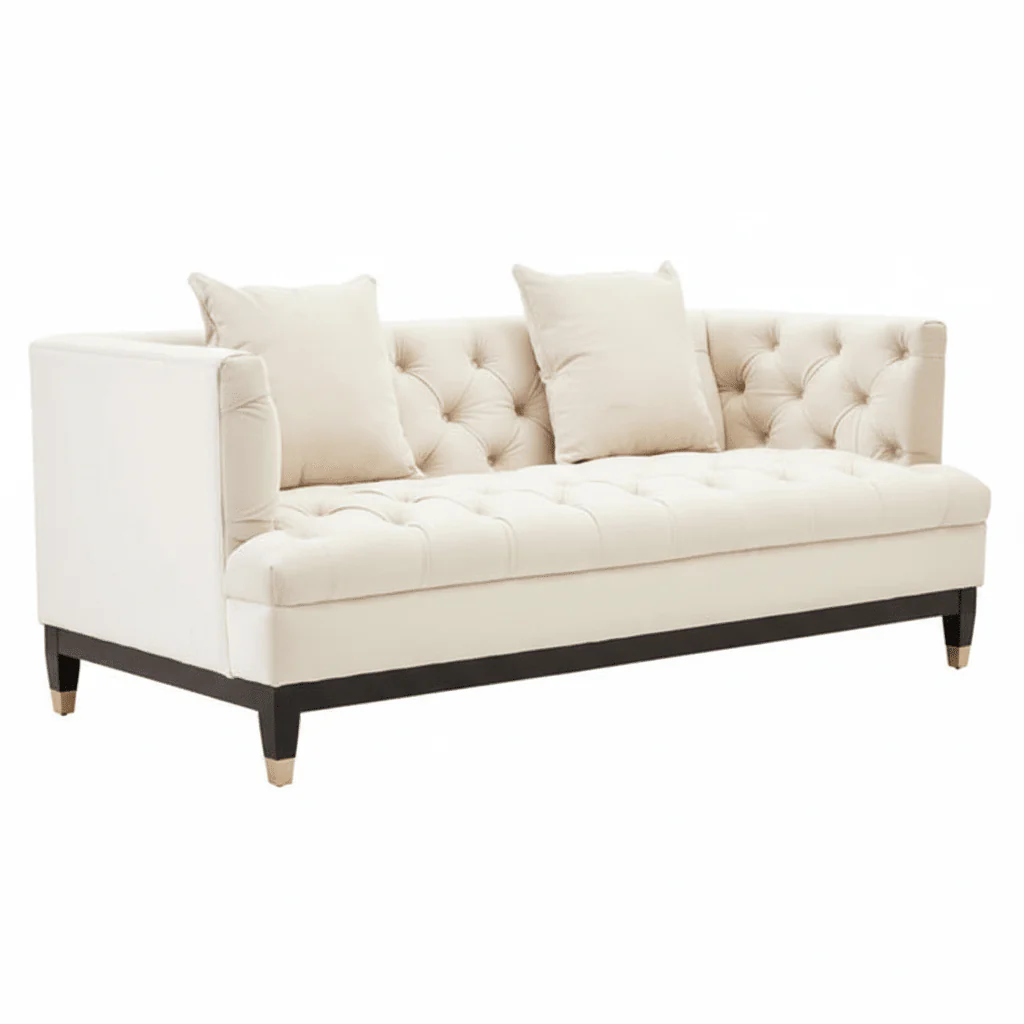 Sefira 2 Seat Ivory Fabric Sofa - Image 7