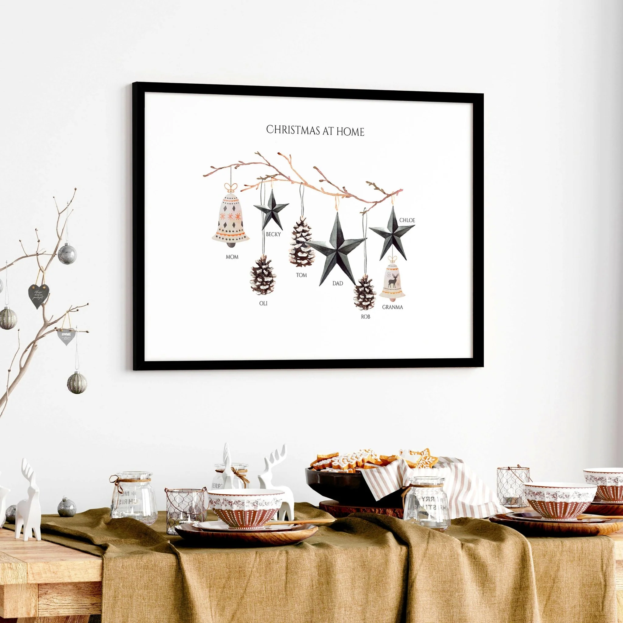 Sentimental Christmas gift wall art print
