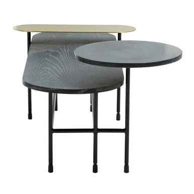 Serrano Black Oak Veneer and Marble Coffee Table - Image 9