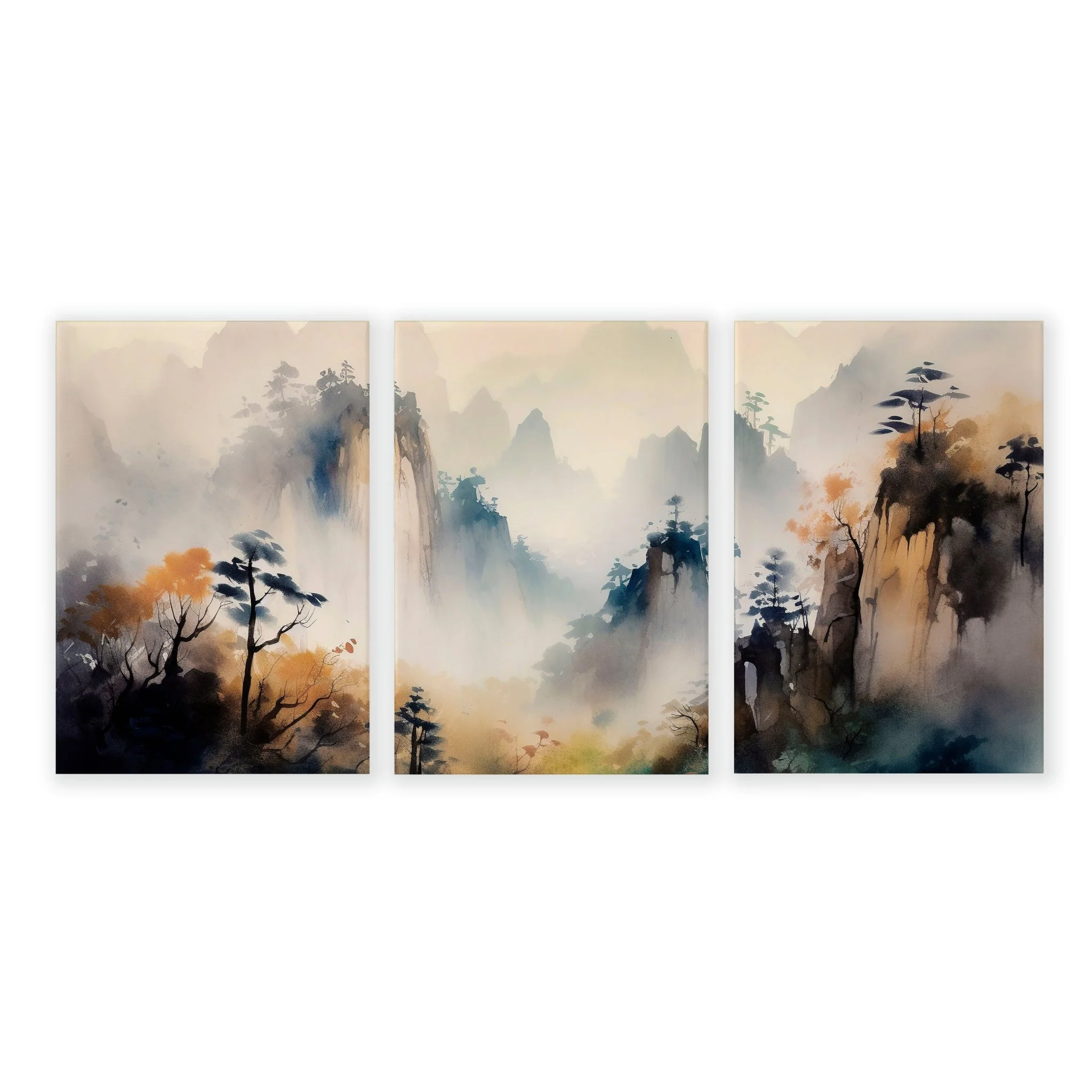 Set of 3 Framed Pictures | Set of 3 Asian Inspired Wall art Prints - Image 18