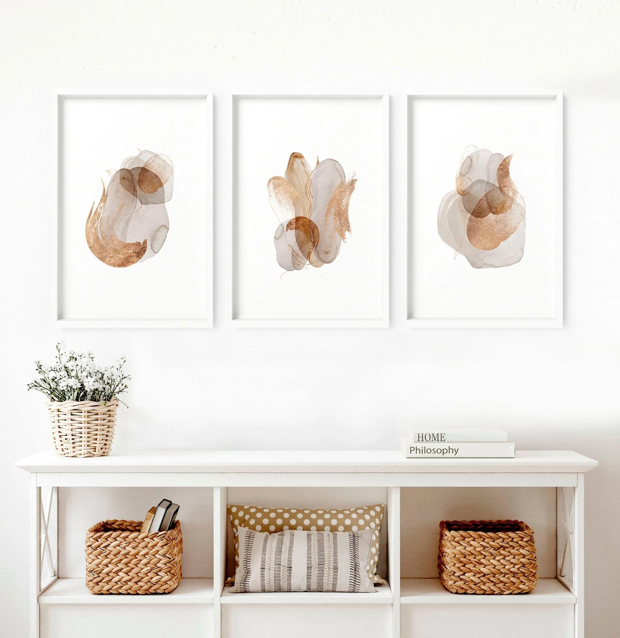Set of 3 wall art Mid century modern style - Image 8