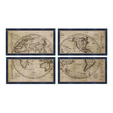 Set of 4 World Framed Wall Arts - Image 5