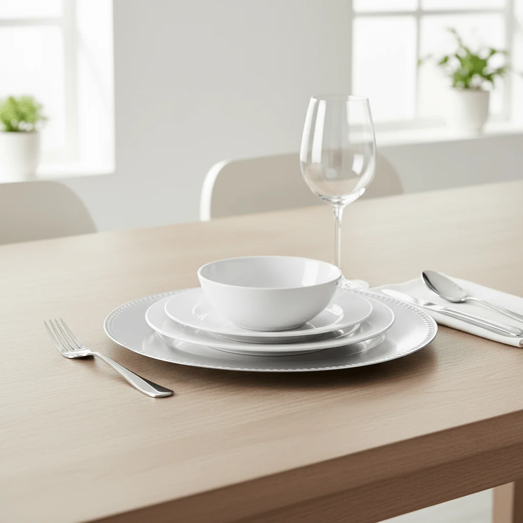 Set of Four 33cm Dia Radiance Silver Decorative Chargers - Image 5