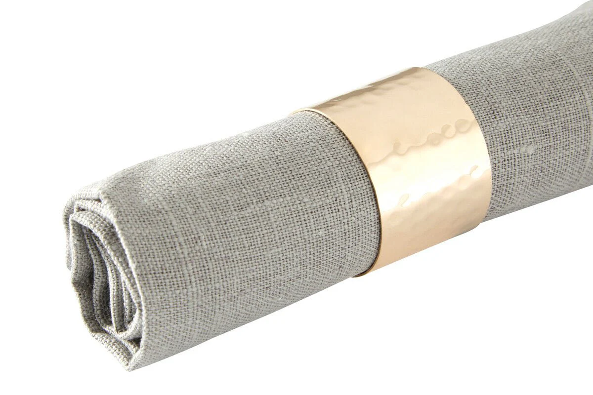 Set of Four Brass Finish Napkin Rings - Image 5
