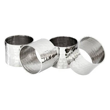 Set of Four Silver Finish Napkin Rings - Image 5