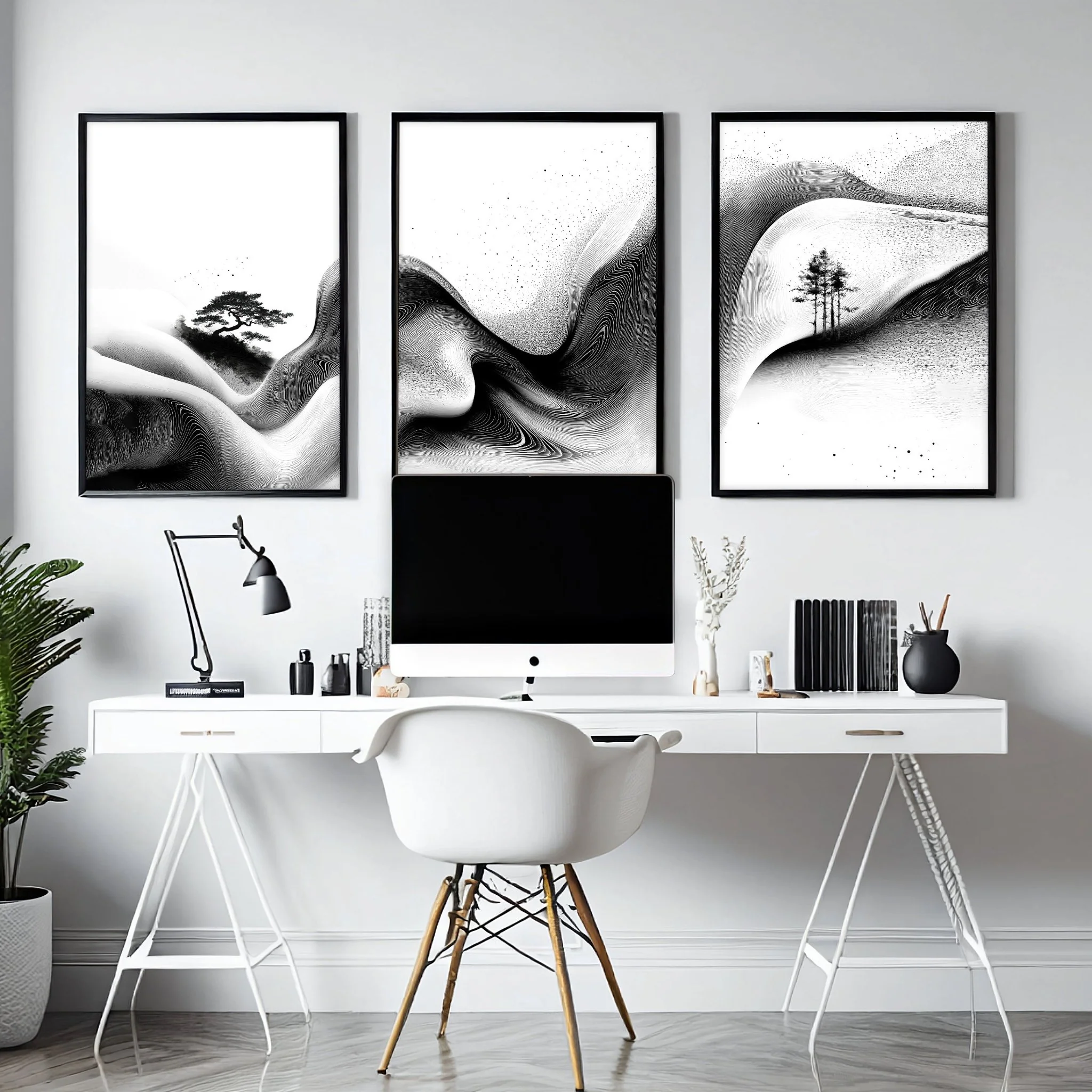Set of Three Framed Wall Art | Set of 3 Asian Inspired Wall art Prints - Image 7