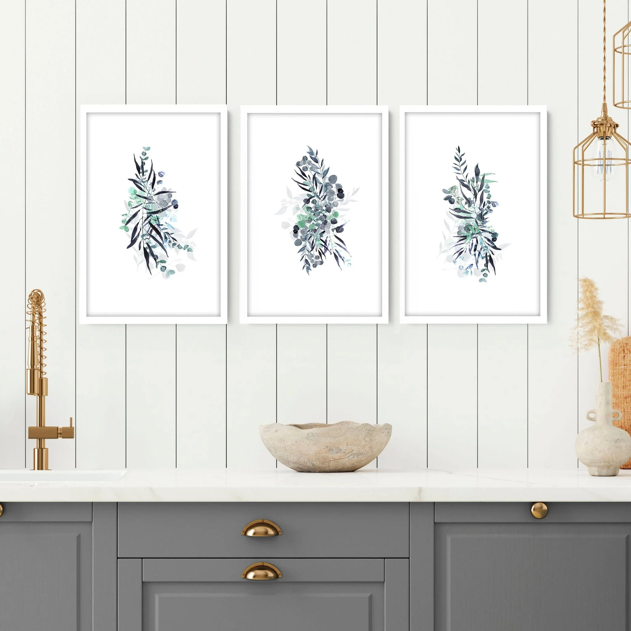 Prints for kitchens | set of 3 Boho Chic art prints - Image 6