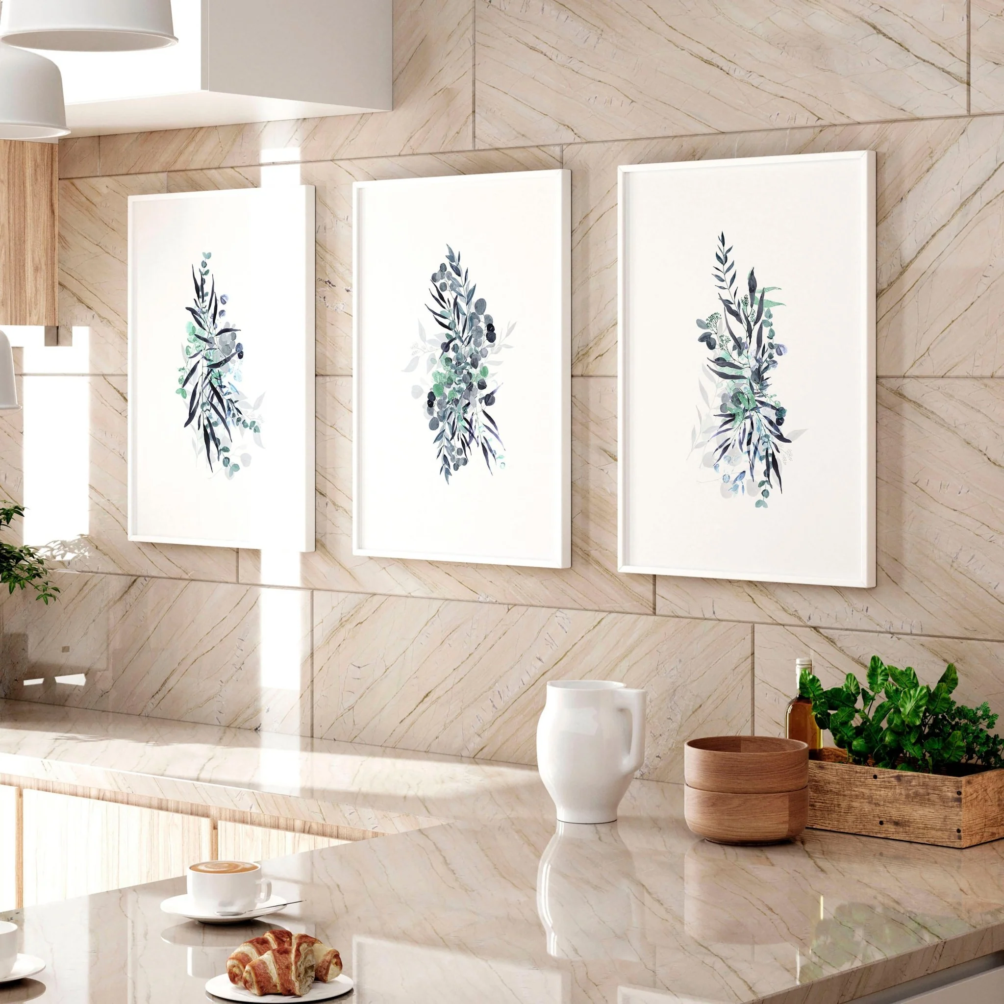 Prints for kitchens | set of 3 Boho Chic art prints - Image 7