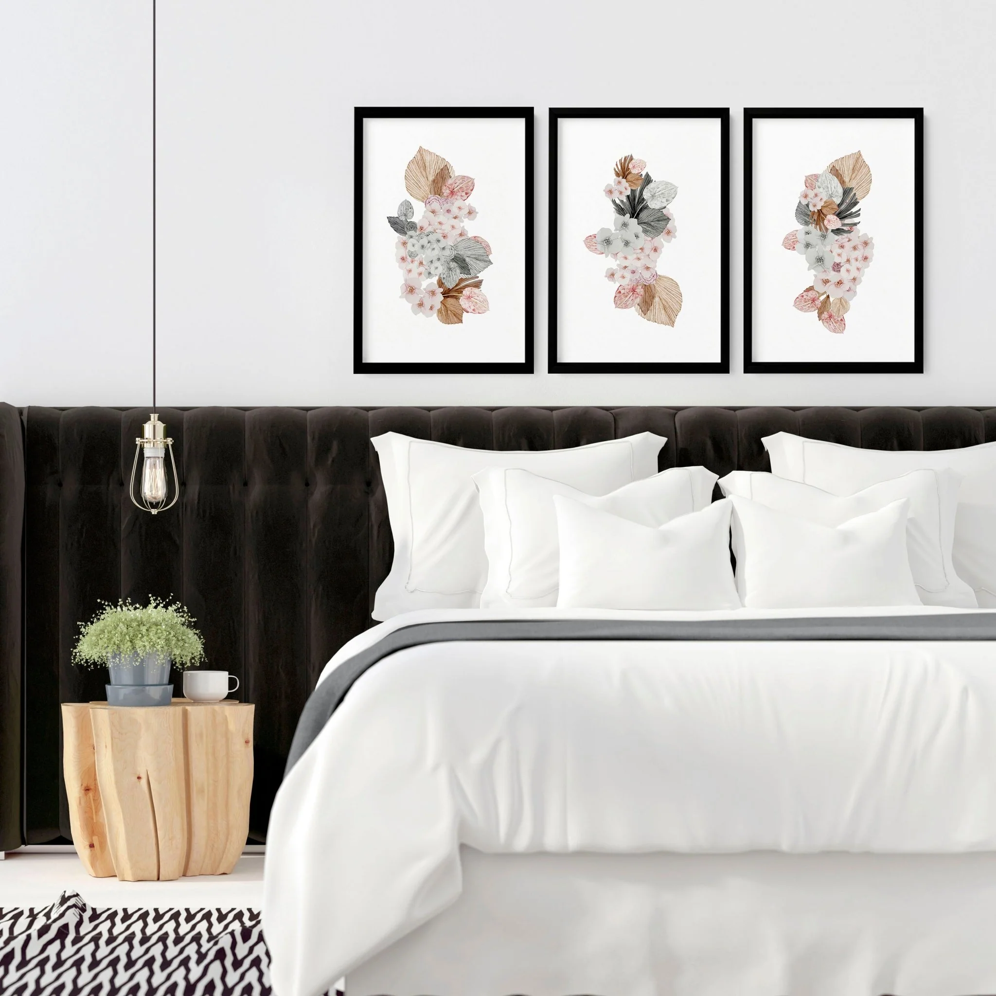 Shabby chic bedroom | set of 3 wall art prints - Image 7