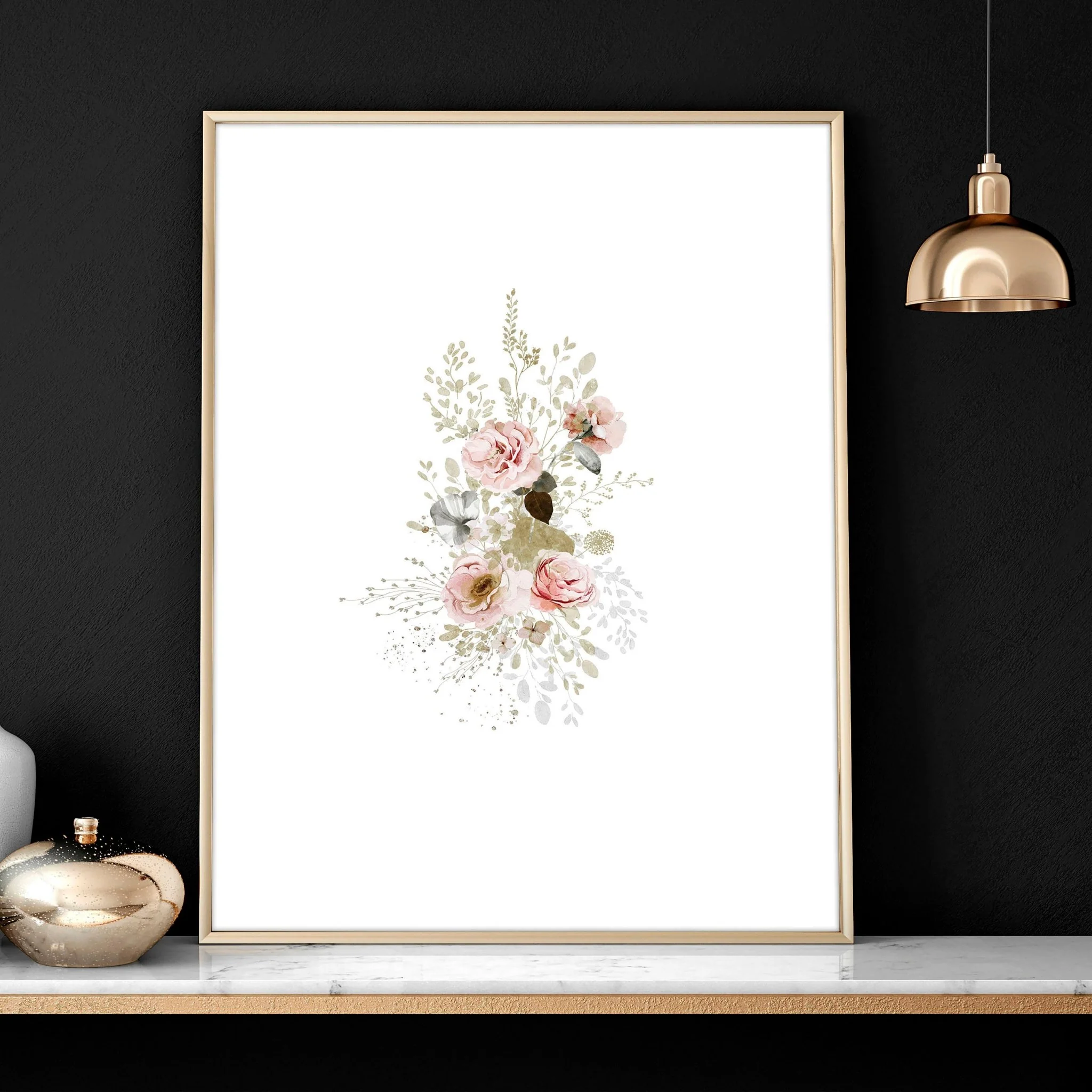 Big wall art for living room | set of 3 Shabby Chic prints - Image 7