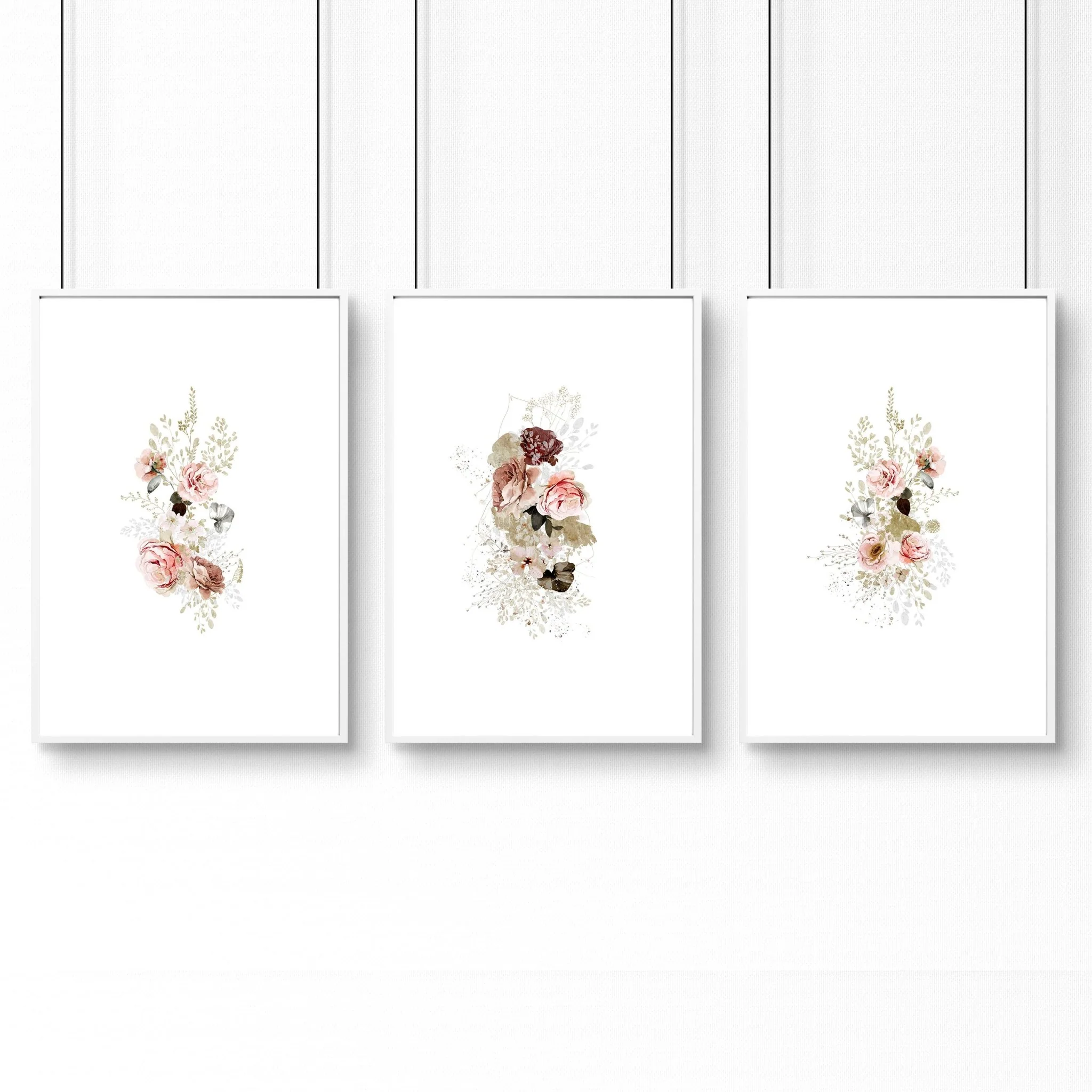 Big wall art for living room | set of 3 Shabby Chic prints - Image 9