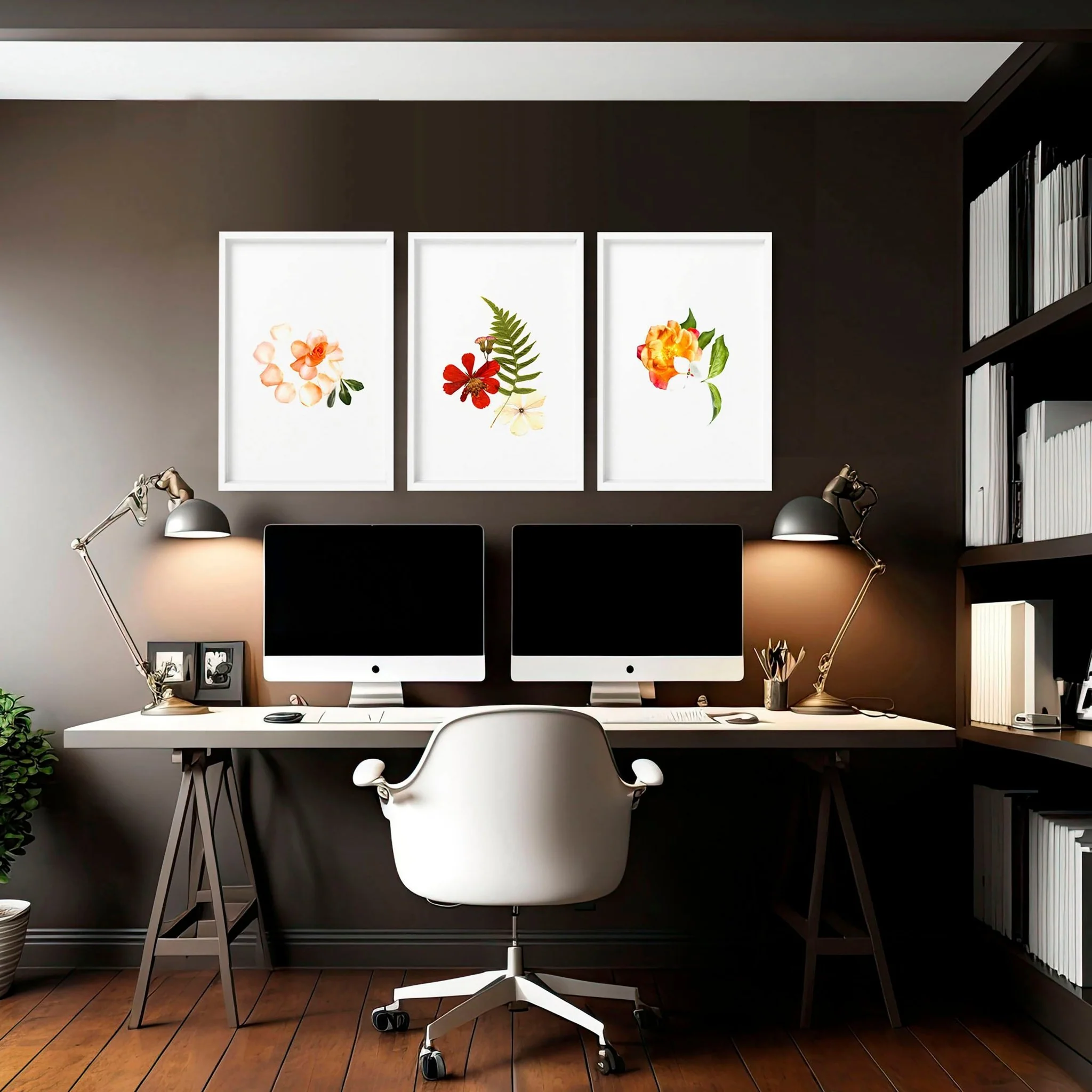 Shabby chic decor | set of 3 wall art prints for home office - Image 2