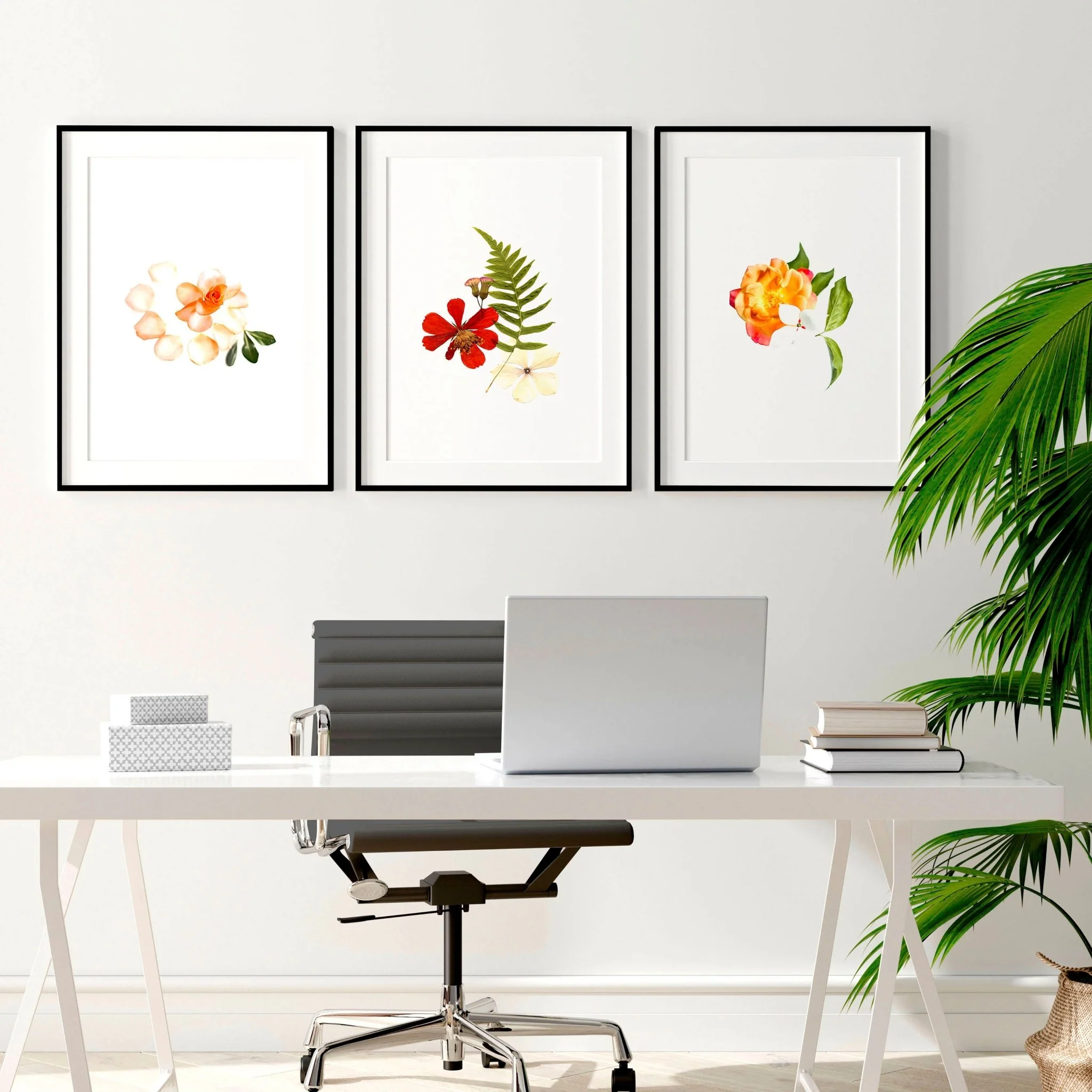 Shabby chic decor | set of 3 wall art prints for home office - Image 4