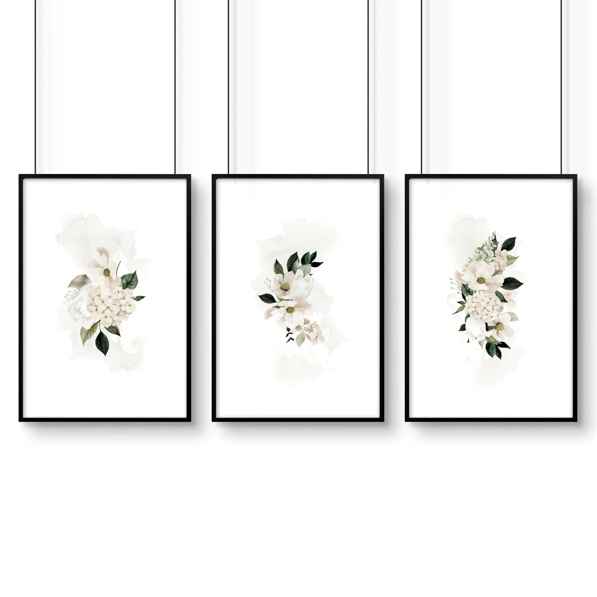 Kitchen prints set of 3 | set of 3 Shabby Chic Floral art prints - Image 6