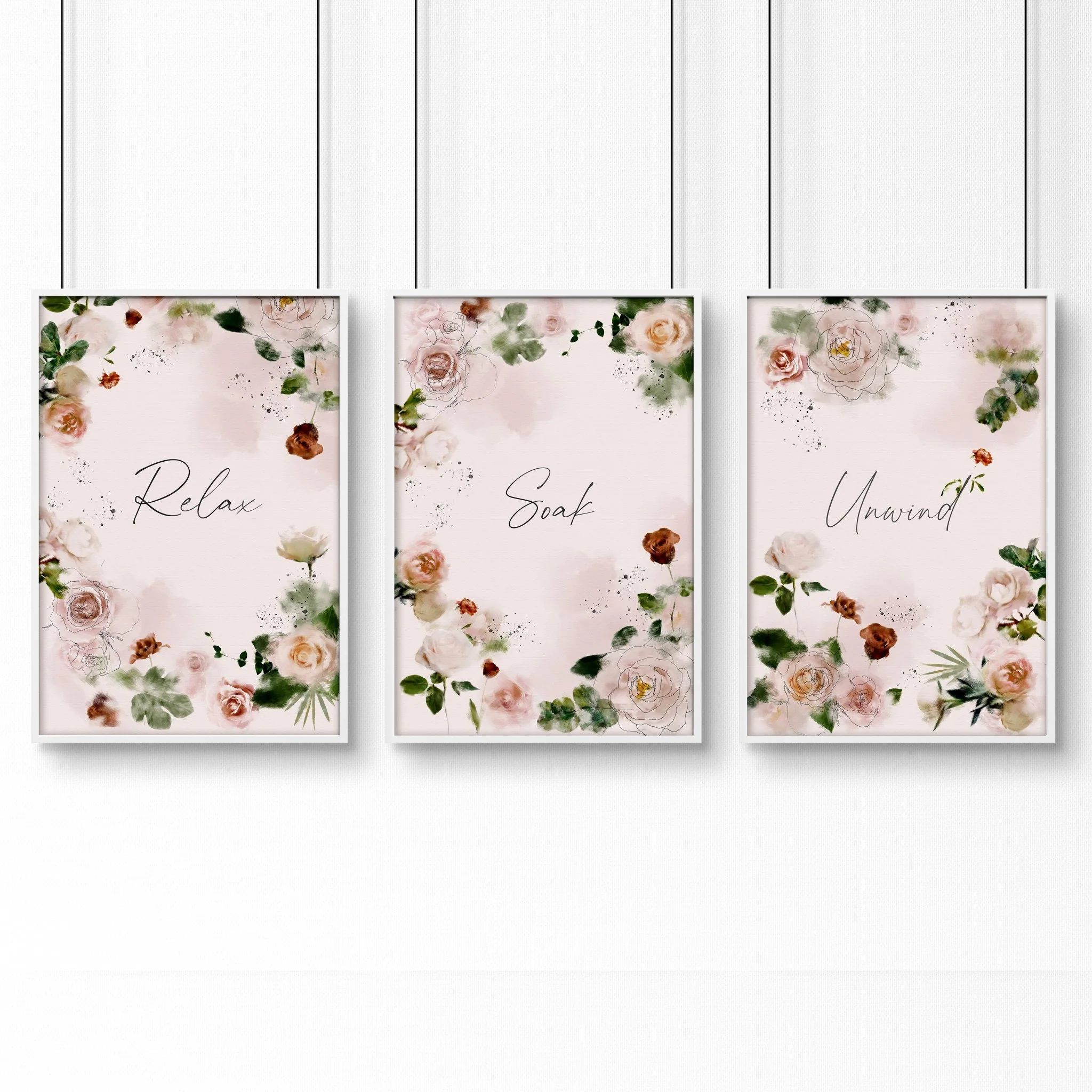 Shabby chic style | set of 3 bathroom wall prints - Image 7