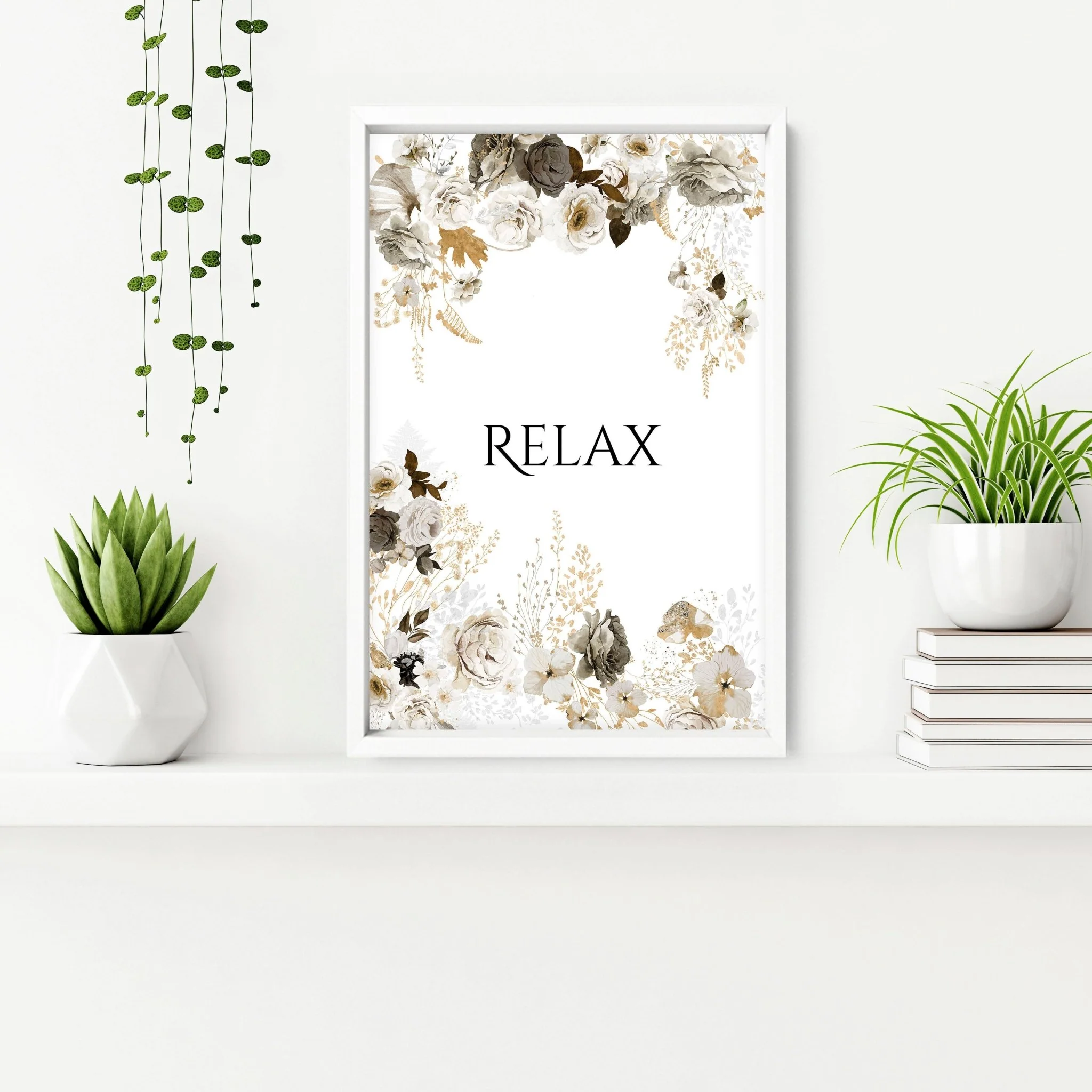 Shabby Chic Wall art | set of 3 framed bathroom prints - Image 3