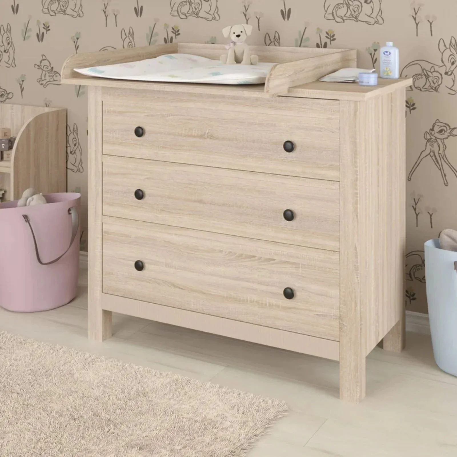 Shefa Kids 800 Universal Dresser Baby Changing Top - Oak - Image 2