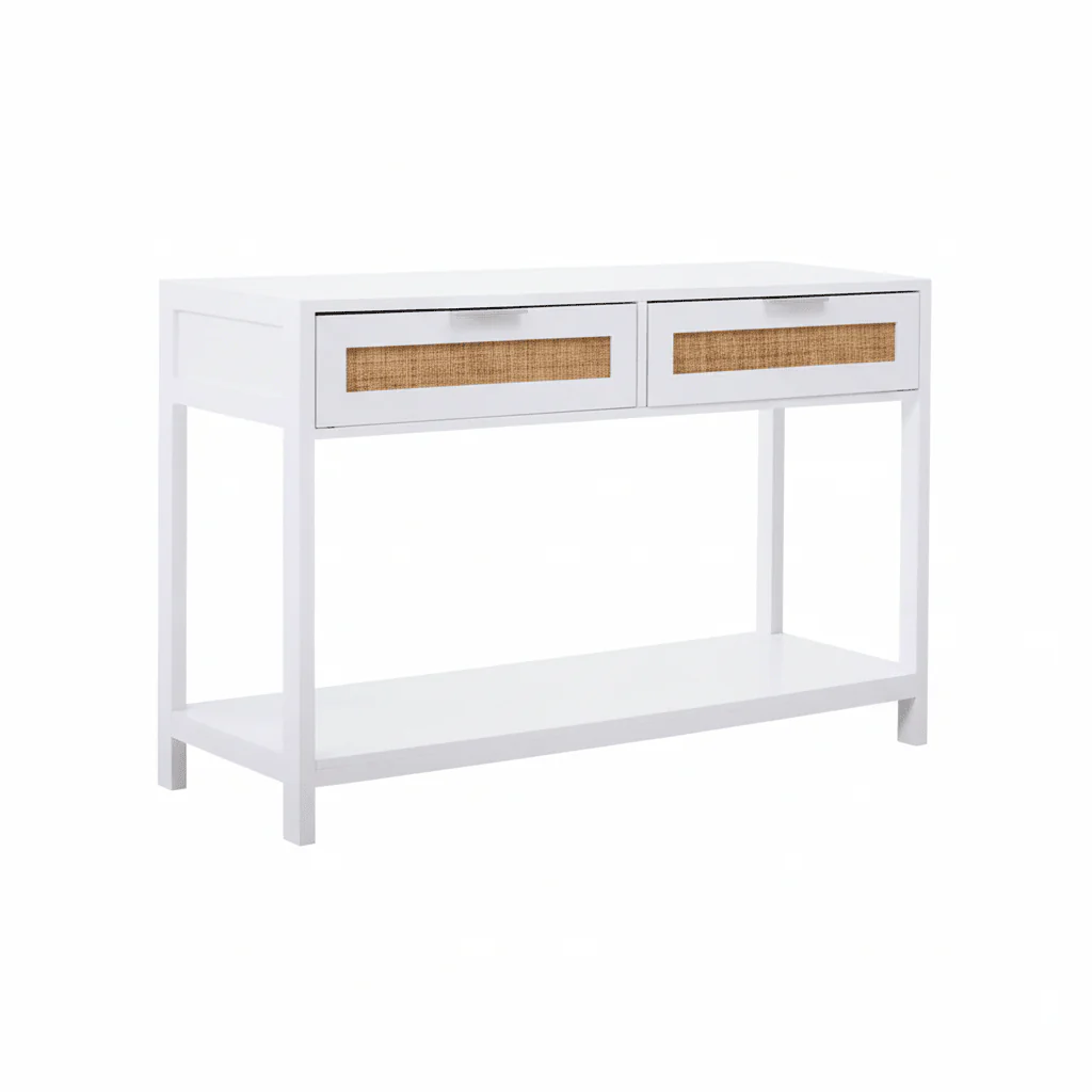 Sherman White Wood Console Table - Image 4
