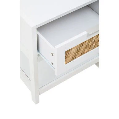 Sherman White Wood Side Table - Image 13