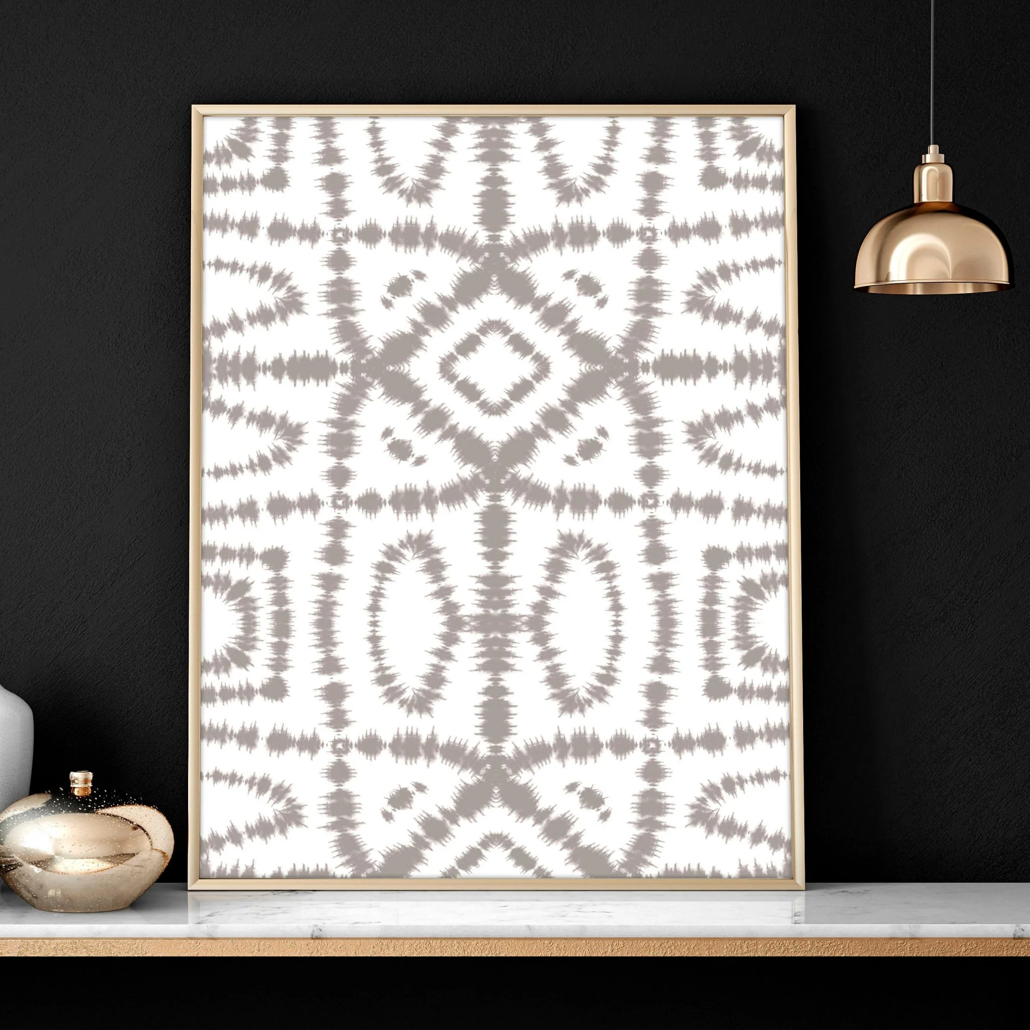 Shibori tie dye Set of 3 framed wall art prints - Image 5