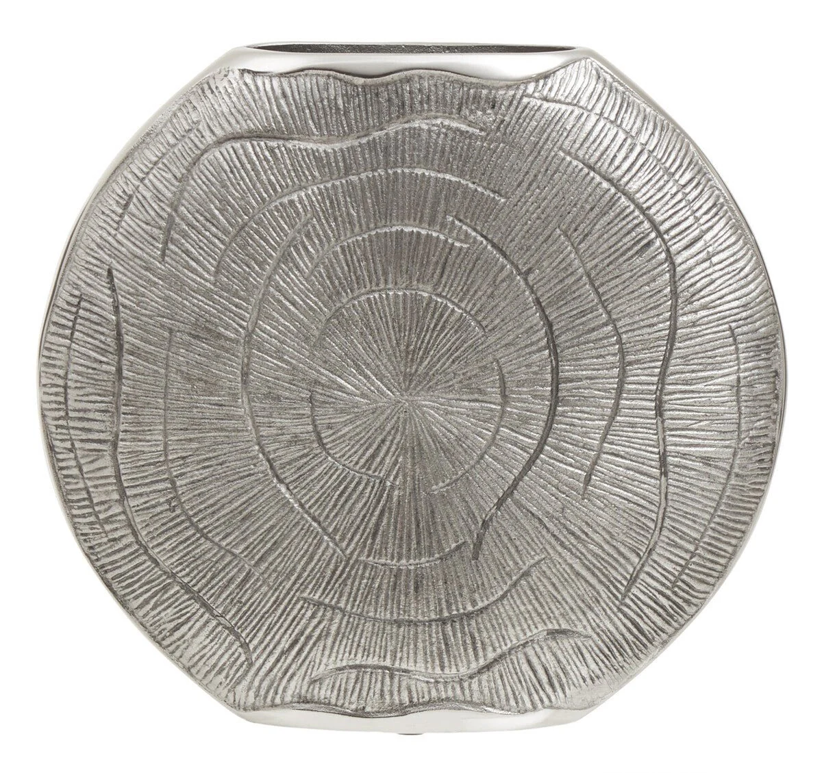 Silva Large Oak Effect Silver Finish Vase