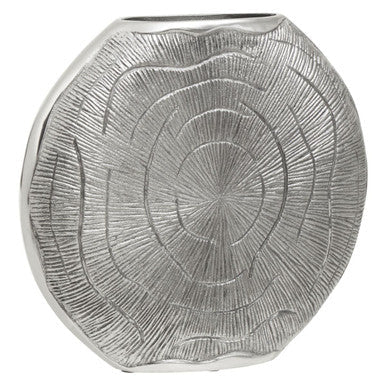 Silva Large Oak Effect Silver Finish Vase - Image 4