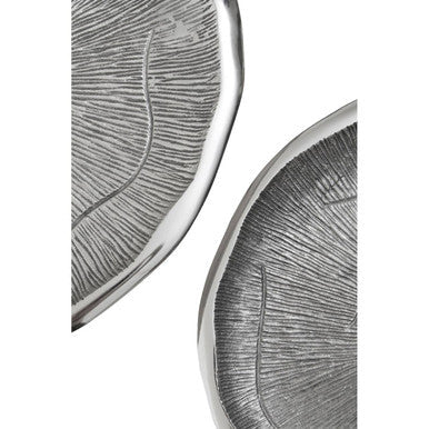 Silva Set Of Two Oak Effect Silver Top Side Tables - Image 13