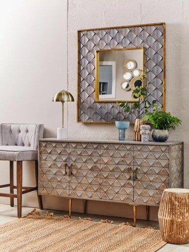 Siro Mango Wood Square Wall Mirror - Image 8