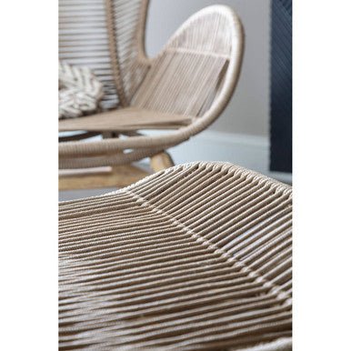 Sisal Latte Rope Lounge Chair And Footstool - Image 11