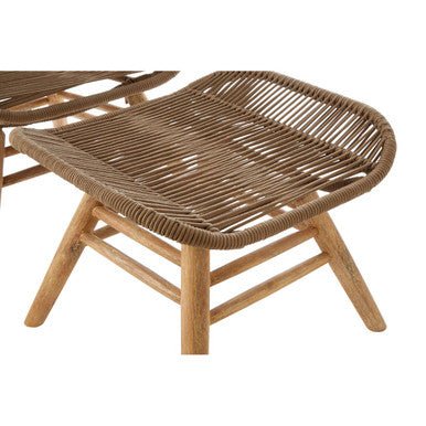 Sisal Latte Rope Lounge Chair And Footstool - Image 16