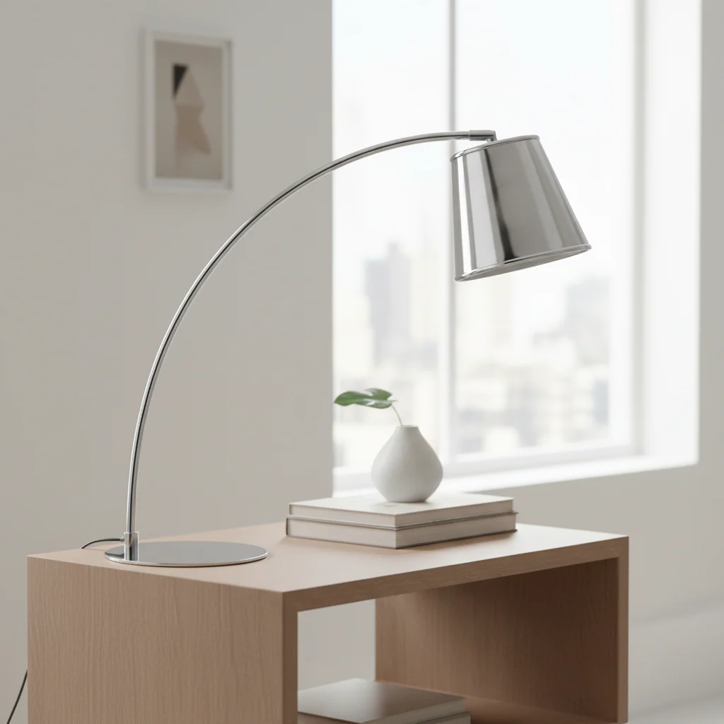 Sison Chrome Table Lamp with PVC Shade - Image 4