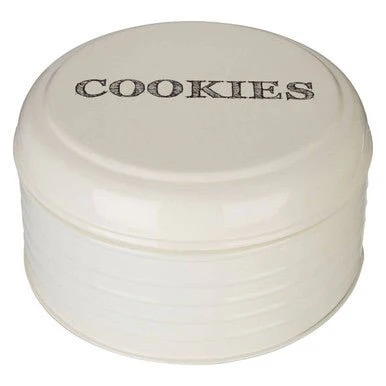 Sketch Cream Finish Round Biscuit Tin - Image 13