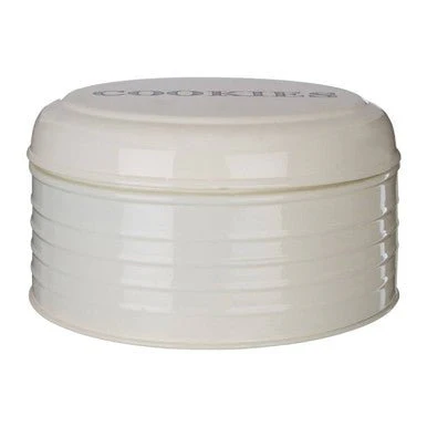 Sketch Cream Finish Round Biscuit Tin - Image 7