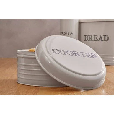 Sketch Cream Finish Round Biscuit Tin - Image 9