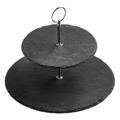 Slate 2 Tier Round Cake Stand - Image 5