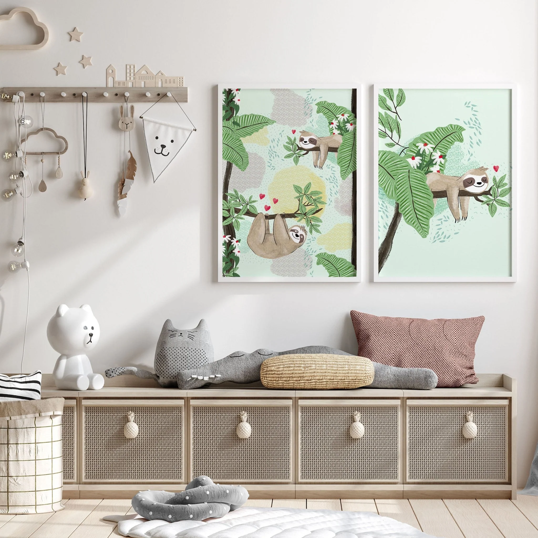 Jungle bedroom | Set of 2 Wall art for Nursery - Image 3