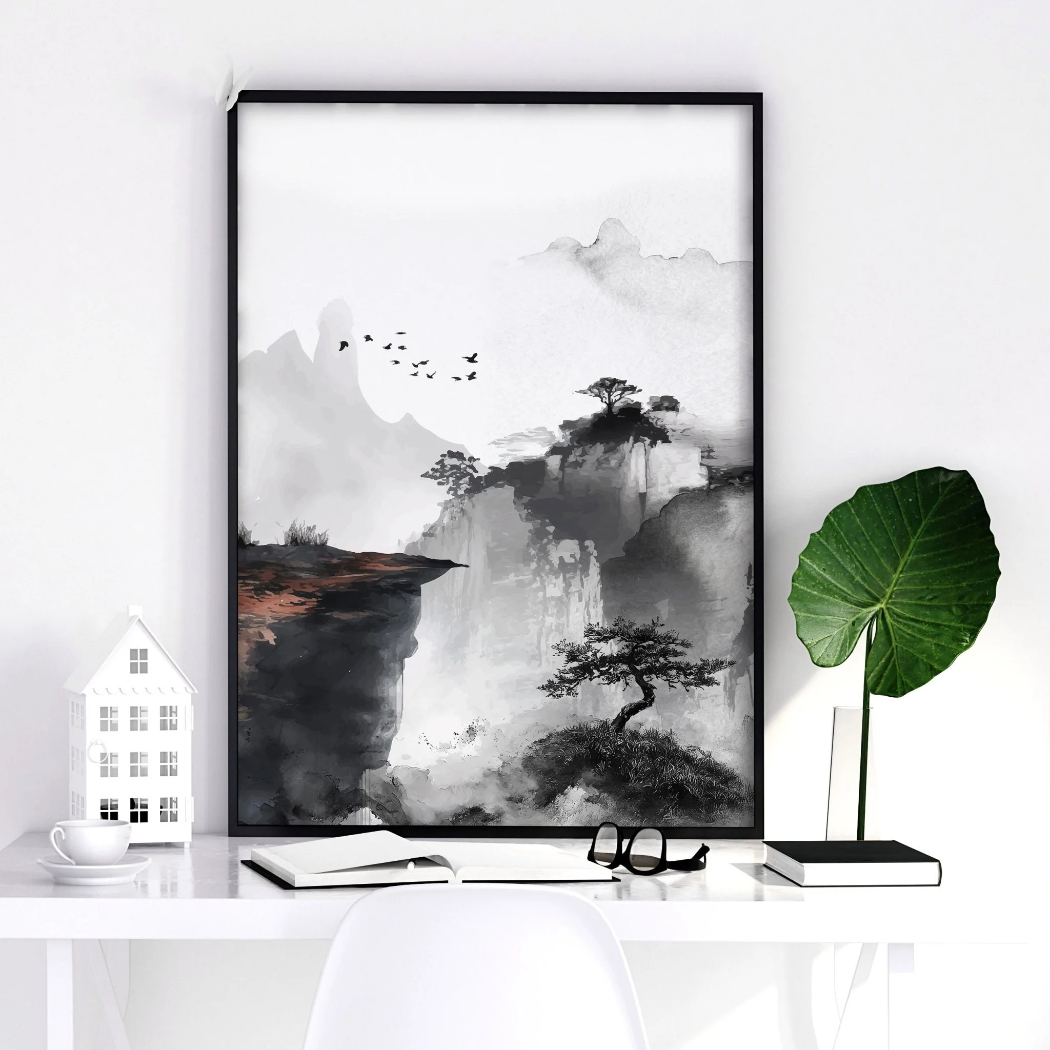 Small Framed Pictures | Set of 3 Asian Inspired Wall art Prints - Image 13