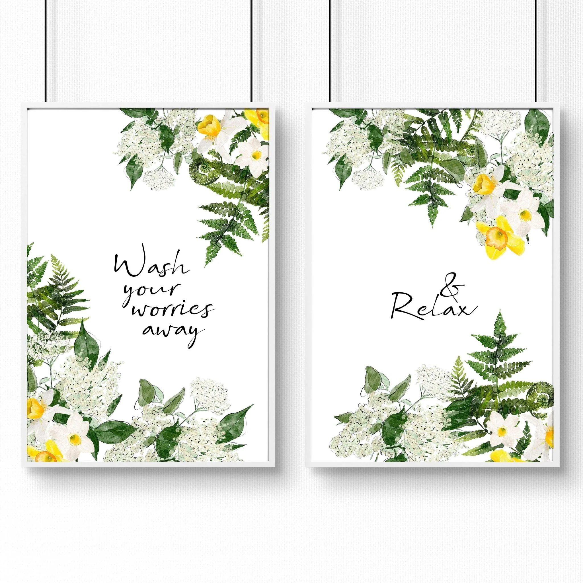 Small pictures for bathroom | set of 2 wall art prints - Image 6