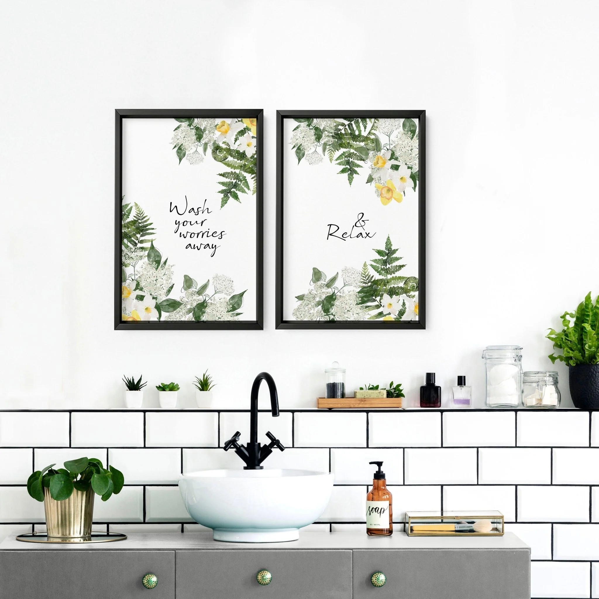 Small pictures for bathroom | set of 2 wall art prints - Image 8