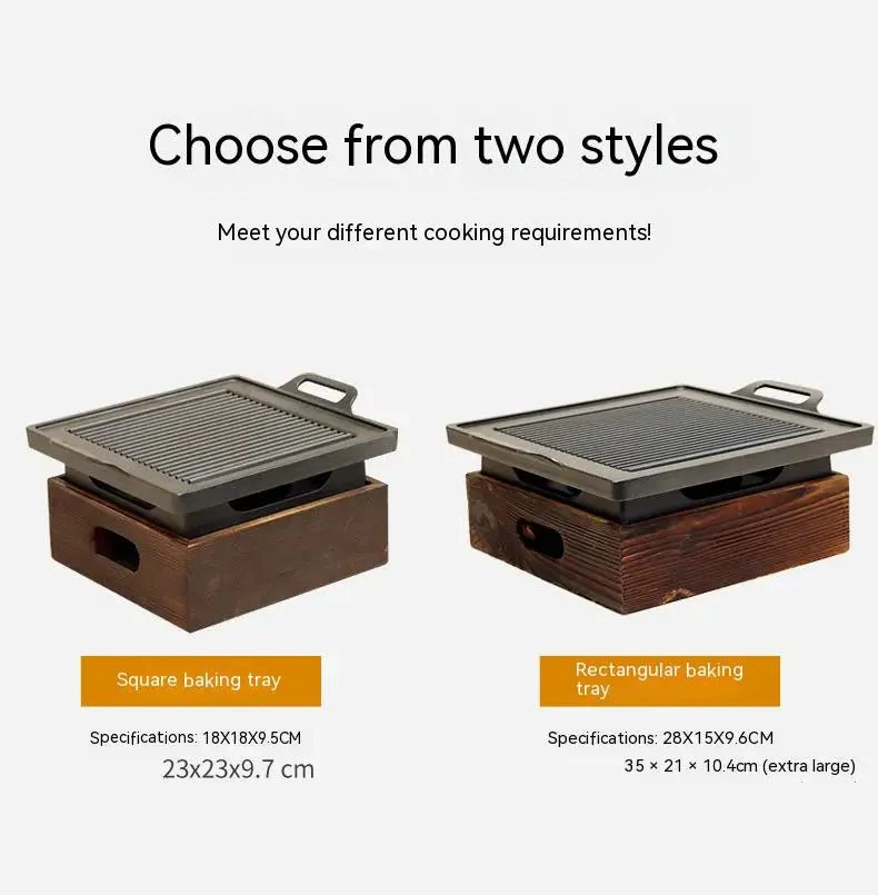 Smokeless Portable BBQ Grill Korean Japanese Barbecue Grill Charcoal BBQ Oven Alcohol Stove Household Non-stick Cooking Tools - Image 4