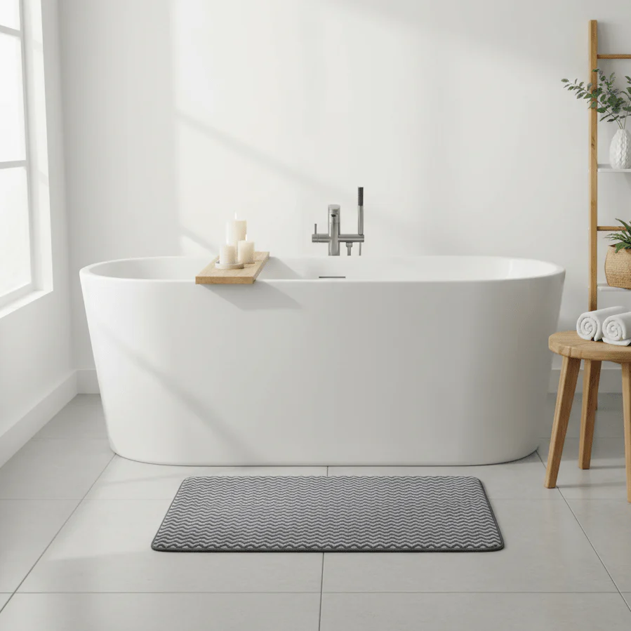 Soak Chevron Bath And Pedestal Mat Set