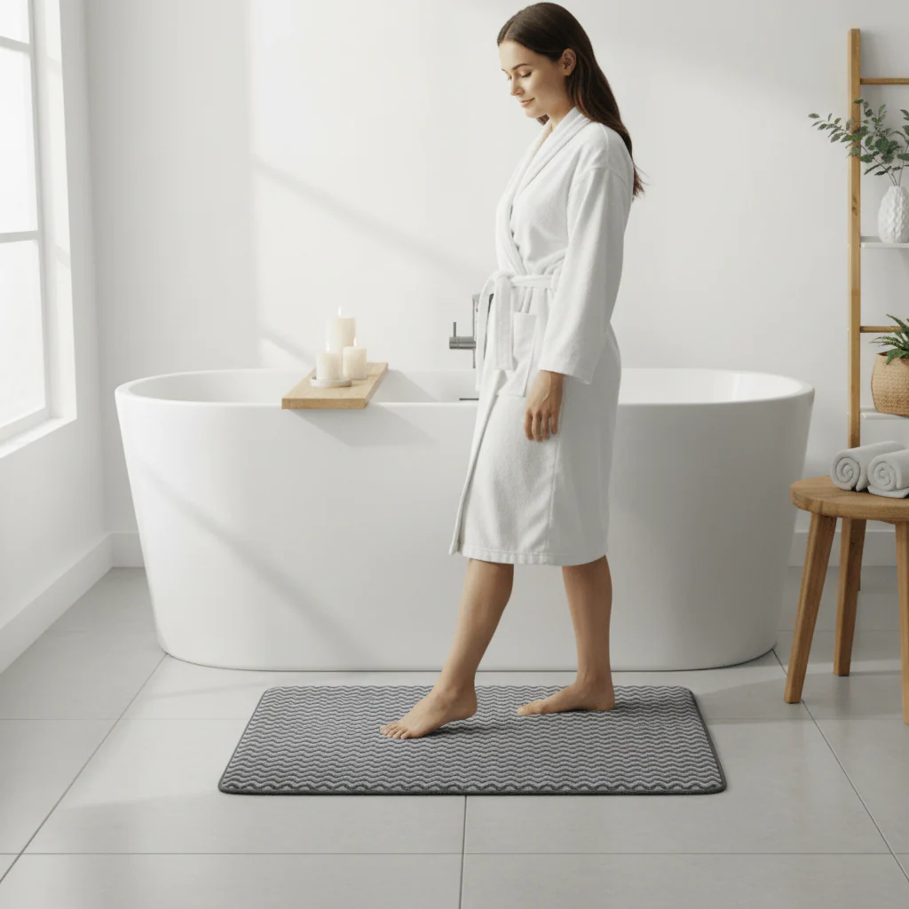 Soak Chevron Bath And Pedestal Mat Set - Image 2