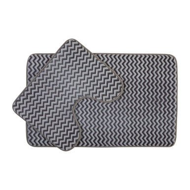 Soak Chevron Bath And Pedestal Mat Set - Image 3