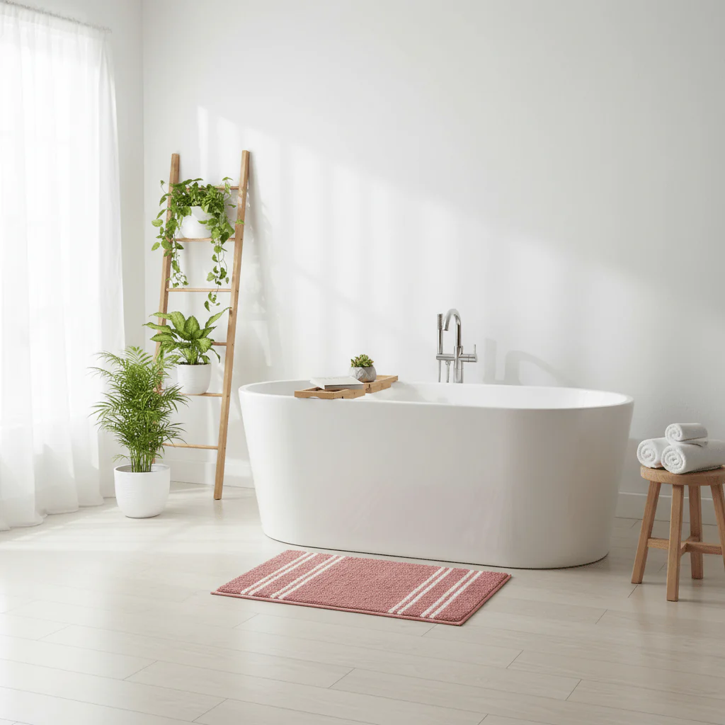Soak Small Dusky Pink Bath Mat