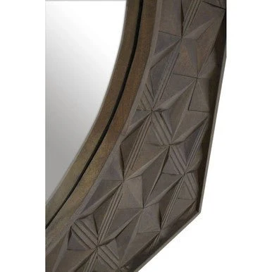 Solana Brown Mango Wood Wall Mirror - Image 12